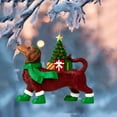 thumbnail image 2 of Dachshund Christmas Tree Decorations  - Funny Dogs Christmas Tree Hanging Ornaments 2D Acrylic Dog Ornaments, 2 of 4