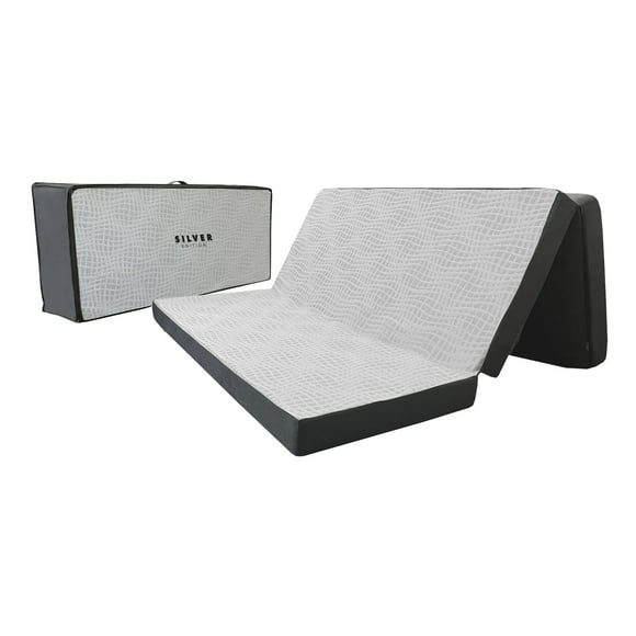 Colchón Plegable Dreambox Queen Size Blanco con Gris 192 x 150 x 10 cm