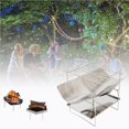 thumbnail image 1 of relayinert Folding Charcoal Barbecue Grill Portable Picnic Cooker Barbecue Stove Rack, 1 of 5