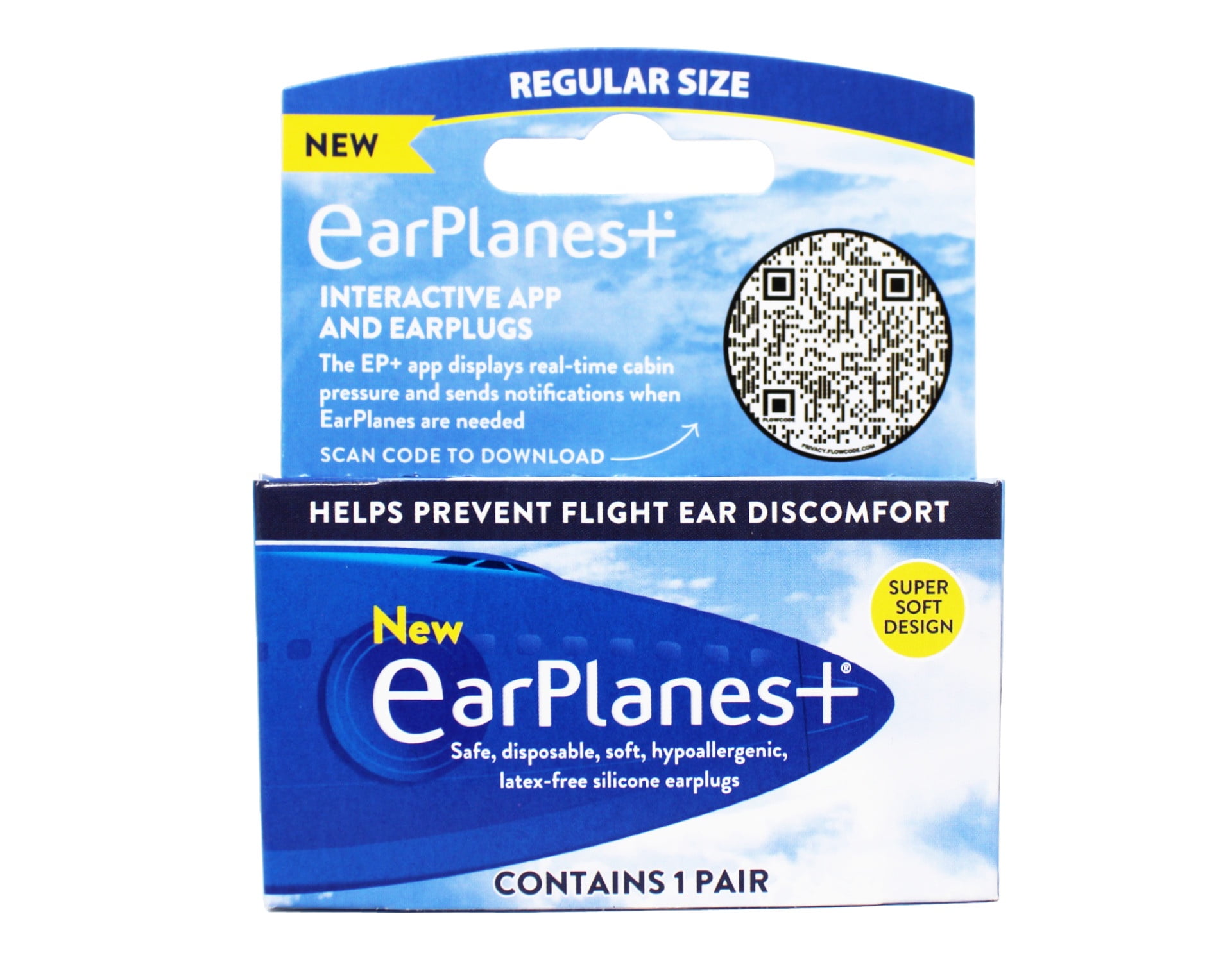 EarPlanes Ear Plugs 1 Pair (Pack of 6)