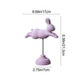 thumbnail image 3 of AURIGATE Easter Leaping Bunny on Stand, Wood-Look Rabbit Figurine with Pedestal Base, Spring Tabletop Decor for Home & Easter, 3 of 6