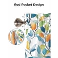 thumbnail image 5 of Fall Leaves Valances for Windows Watercolor Leaves Green Yellow Pastoral Kitchen Valance Curtain Rod Pocket Small Curtains for Cafe Bathroom Laundry Basement 60" x 18", 5 of 8