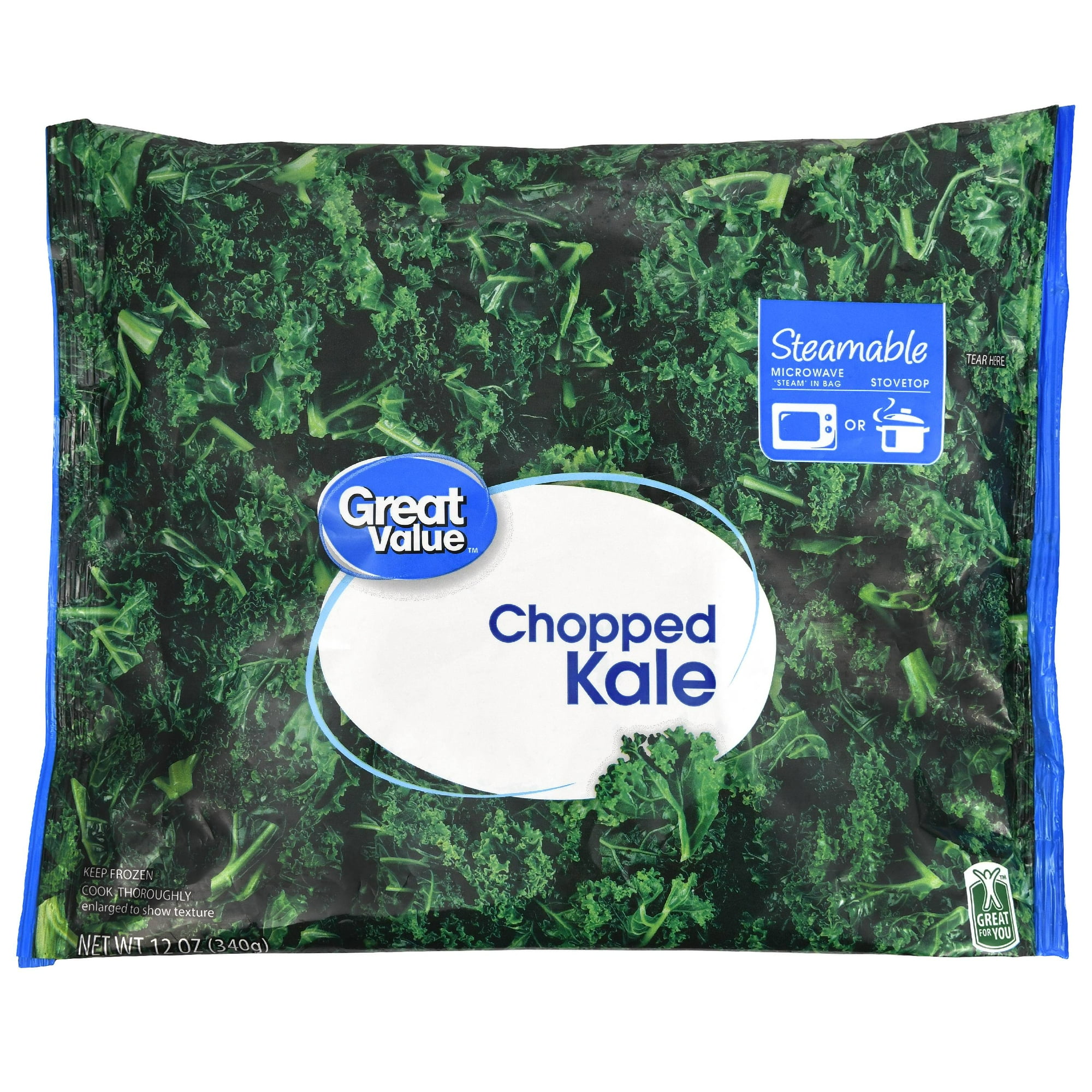 Great Value Steamable Chopped Kale, 12 oz (Frozen)