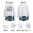 thumbnail image 6 of JFGHDG Oversized Sweatshirt for Women, Crewneck Long Sleeve Casual Fleece Tops Graphic Hoodies Pullover Sweater White 2XL, 6 of 8
