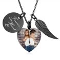 thumbnail image 2 of Personalized Photo Heart Urn Necklace for Ashes Cremation Urns Jewelry Picture Custom Engraved Keepsake Memorial Pendant Human / Pet Memorial Jewelry, 2 of 9