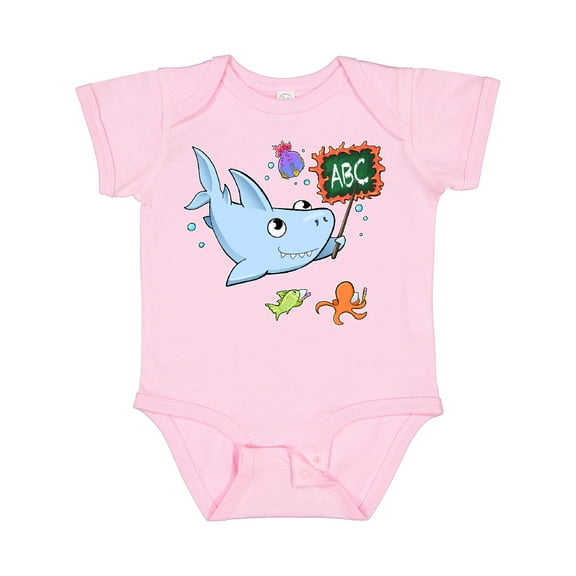 Inktastic Teacher Shark with School of Fish Boys or Girls Baby Bodysuit