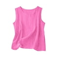 thumbnail image 5 of XXWXYD Girls Linen Pants Set Two Piece Summer Casual Beach Vacation Outfits Sleeveless Tank Top Wide Leg Business Clothes Toddler Girl Vacation Outfits, 5 of 5