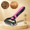 thumbnail image 4 of GliJian Double-Sided Pet Grooming Rake,Dematting Undercoat Rake for Dogs and Cats, 2-in-1 Dematting Comb, Pet Grooming Rake for Long Hair Pets, 4 of 10