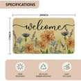 thumbnail image 3 of Welcome Decorative Door mat 30x17 Inch, Spring Summer Colorful Floral Low-Profile Switch Rug Doormat Floor Mat for Indoor Outdoor SYHQ01, 3 of 6