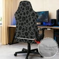 thumbnail image 4 of Jiueut Black Leopard Print 4 PCS Gaming Chair Covers, Stretchable Chair Protective Cover with 2 Pieces Arm Rest Cushion Anti-Dust Universal Chair Slipcover Protector, 4 of 7