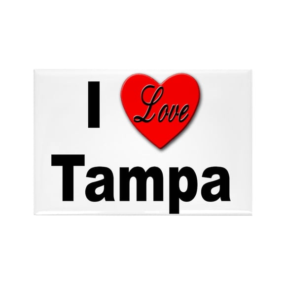 CafePress - I Love Tampa - Rectangle Magnet, 2"x3" Refrigerator Magnet