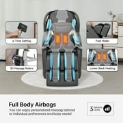 Real Relax 3D SL-Track Massage Chair, Full Body Zero Gravity Shiatsu Thai Massage Recliner, Black