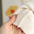 thumbnail image 5 of Spazoro Toddler Girls Knit Vest with Pockets, V‑Neck Soft Knitting Cotton Cable Knit Sleeveless Button Front Layering Waistcoat Beige Size 5-6, 5 of 9