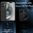 thumbnail image 2 of JETech Camera Lens Protector for iPhone 16 6.1-Inch and iPhone 16 Plus 6.7-Inch, 9H Tempered Glass Metal Individual Ring Cover, HD Clear, 1 Set (Black), 2 of 7