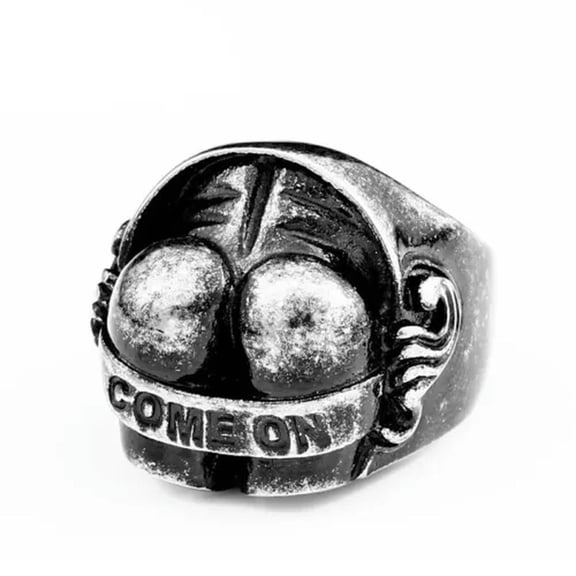 HOOUN Come On Sexy Butt Big Hips Ring Stainless Steel Men's Women's Gothic Retro Ring-10