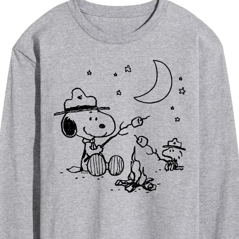 Peanuts - Snoopy's Camping - Men's Long Sleeve T-Shirt - Walmart.com
