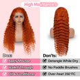 thumbnail image 3 of Peluca LRV Ginger HD con encaje frontal, 100% cabello humano, 20 pulgadas, naranja, 3 of 6