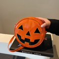 thumbnail image 5 of Halloween Spooky Pumpkin Purse for Women, Stylish Faux Leather Crossbody Bag for Daily Commute and Travel, Halloween Accessories, 5 of 9