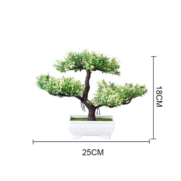 Planta Artificial para decoración del hogar, maceta de árbol de bonsái, flor falsa, adorno en maceta para habitación, decoración de jardín