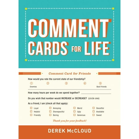Comment Cards for Life