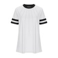 thumbnail image 4 of T-Shirts For Women Sevevn Women's Round Neck Fashionable Casual Short Sleeved Spring/Summer Top, 4 of 4
