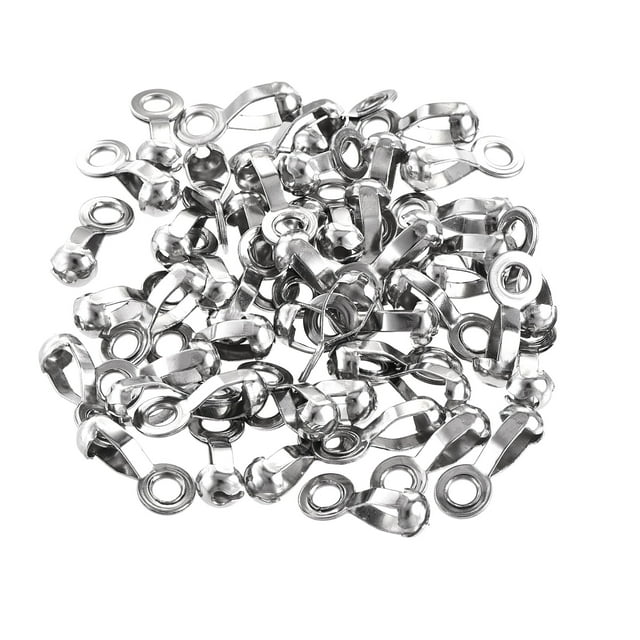 Unique Bargains Connecteur de Chaîne à Bille à Boucle 4mm 4.5mm 50 Unités