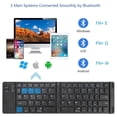 thumbnail image 2 of Teclado inalámbrico Bluetooth compatible con Samsung Galaxy Tab S5e. Soporte/soporte para teléfono incorporado. ¡Teclado de tamaño completo, recargable, plegable y ultradelgado!, 2 of 5