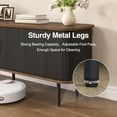thumbnail image 4 of Vabches 55" TV Stand Cabinet with 2 Sliding Tambour Doors, Modern TV Consoles Table with Adjustable Shelves for Living, Dining Room, Black, 4 of 7