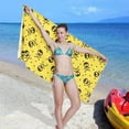 thumbnail image 7 of SKYSONIC 30"x60" Beach Towel with Travel Bag, Skull Yellow Oversized Sand Free Camping Towel Quick Dry Pool Bath Sport Towels, 7 of 7