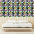 thumbnail image 3 of Ambesonne Spring Peel & Stick Wallpaper for Home, Squares Flowers Pattern Art, 13"x100", Yellow Green and Pastel Pink, 3 of 5