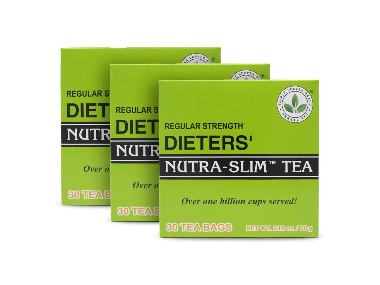 THREE BOXES of 30 tea bags Regular Strength Dieters
