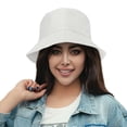 thumbnail image 3 of BadPiggies Reversible Bucket Hat UPF 50+ Cotton Packable Cap Unisex for Outdoor Summer Beach Travel (White), 3 of 8