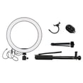 thumbnail image 4 of Moyic Anillo de luz LED Selfie Stick trípode soporte Kit giratorio 3 modos lámpara para teléfono Video transmisión en vivo Accesorios para fotos, 4 of 8