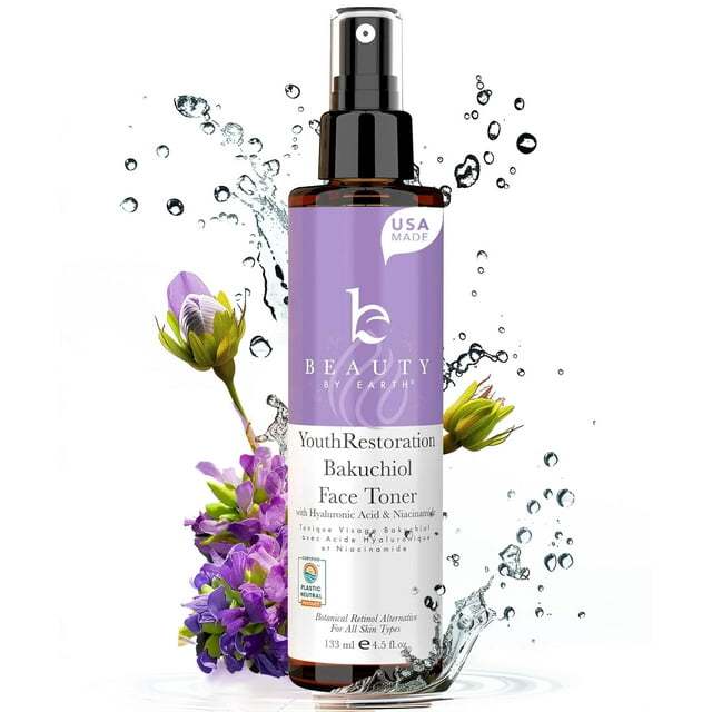 Toner Beauty by Earth Bakuchiol Face para piel grasa, 120 ml
