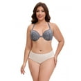 thumbnail image 5 of Unique Bargains Women's Lace Front Closure Push Up Underwire Bras Grey 42 C, 5 of 6