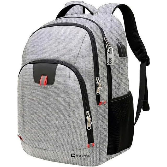 Mochila para Laptop con candado, Gris, Bluelander Mochila para Laptop