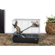 Angle View: Prevue Pet Products 480438 Adult Ferret Home & Travel Cage, Black