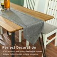 thumbnail image 3 of GFDYREE Decorative Linen Table Runner with Tassels Tabletop Collection 14 x 72 Inches Table Runners for Everyday Dining Wedding Party Holiday Home Decor (14" x 72", Grey), 3 of 7