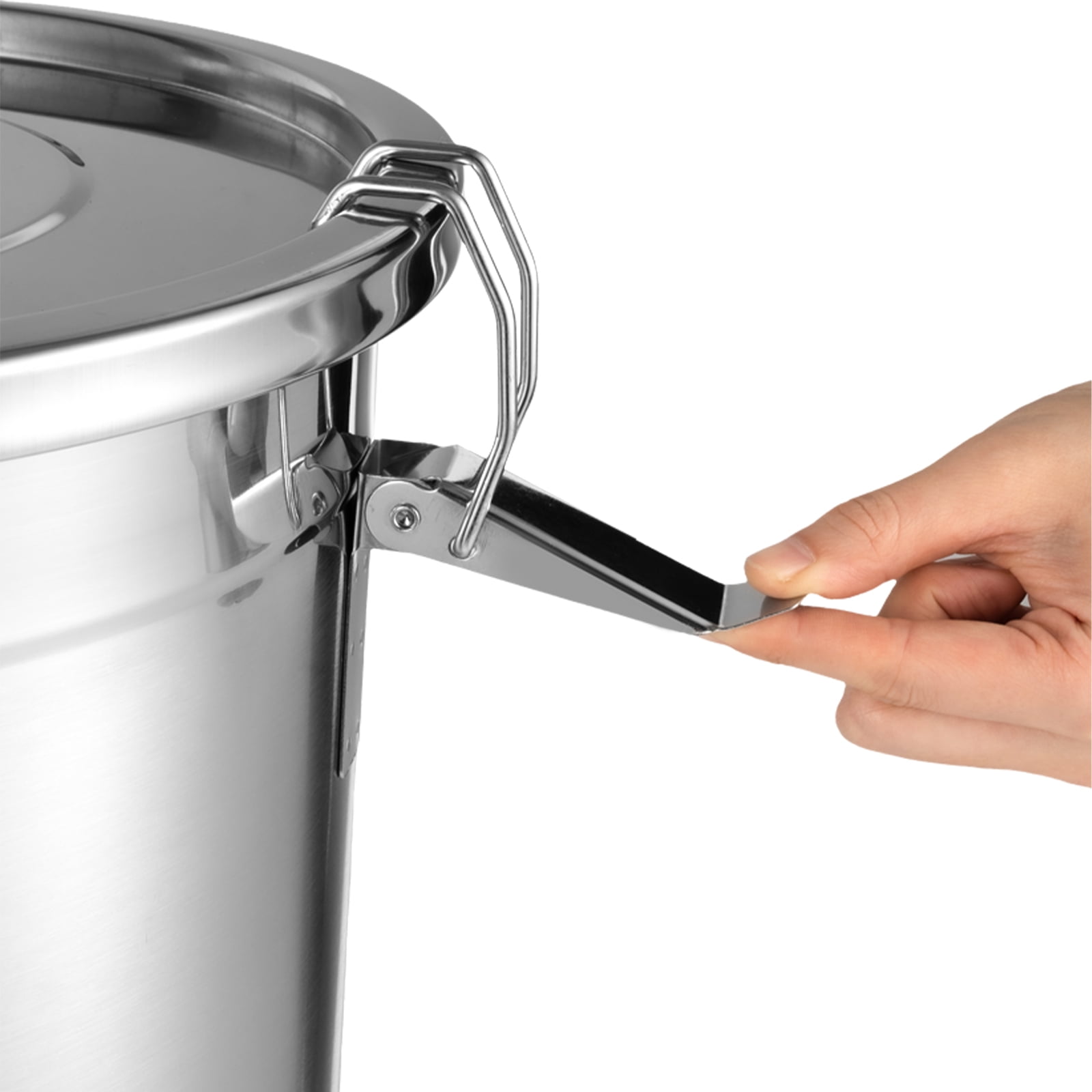 PEAKORA21L Airtight Rice Bucket Stainless Steel Canister Food Storage Container w/ Lid