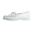 thumbnail image 3 of 24 HOUR COMFORT Arlette Wide Width Moccasin Design Leather Loafers WHITE 5, 3 of 6