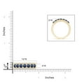 thumbnail image 5 of Angara Natural 0.63 Ct. Blue Sapphire with Diamond Non Eternity Wedding Band in 14K Yellow Gold for Women (Ring Size: 3), 5 of 10