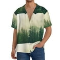 thumbnail image 3 of Disketp Men's Hawaiian Fog Forest Print Shirts Button Down Holiday Beach Shirts-3X-Large, 3 of 7