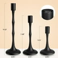 thumbnail image 3 of Towond Candle Holders,Taper Candlestick Holder Metal Candelabra for Wedding Dining Home Decorative Black,Set of 3, 3 of 8