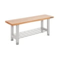 thumbnail image 5 of Seville Classics UltraHD® 48" Wood Seating Bench with Storage Shelf, Granite, 5 of 9