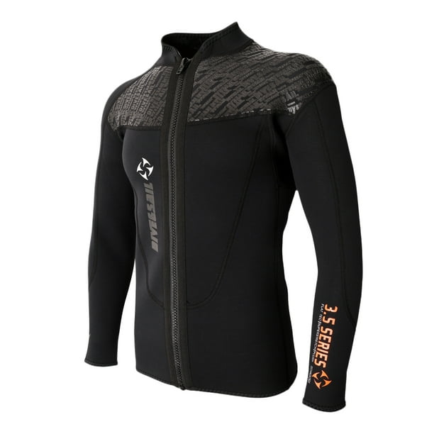 Top De Neopreno De 3 Mm Trajes De Neopreno Chaqueta Con Cremallera Frontal De Manga Larga Traje De Buceo Para Surf XL Sunnimix Chaqueta de traje de neopreno para hombre