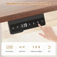 thumbnail image 4 of SEDETA Farmhouse L Shaped Standing Desk, 55 inch Height Adjustable Corner Desk with Storage Drawers, Standing Computer Desks with Power Outlets for Home Office, Elegant Computer Desk, White, 4 of 9