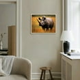 thumbnail image 4 of Nawypu White Rhinoceros Wall Art Canvas Prints Poster For Home Office Decorations, 4 of 4