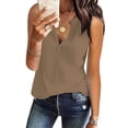 thumbnail image 2 of Seductiva Basic T Shirts for Women Loose Shirts Sleeveless Fitting Neck Knit V Solid Women Fashion Tee Tops Women's Blouse Comfy Casual Vacation Workout Clothes Trendy Tunic Blouses, 2 of 5