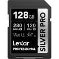 thumbnail image 1 of Tarjeta SD Lexar 128GB UHS-II Silver Pro V60 280MB/s, 1 of 2