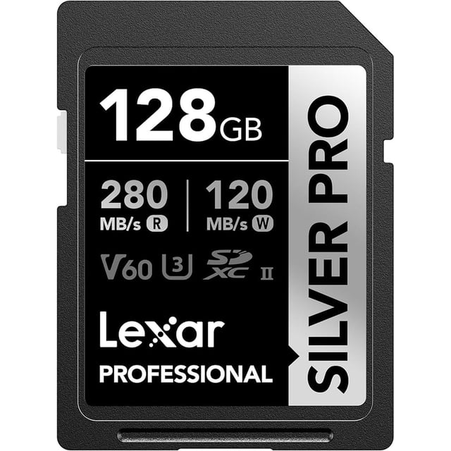 Tarjeta SD Lexar 128GB UHS-II Silver Pro V60 280MB/s